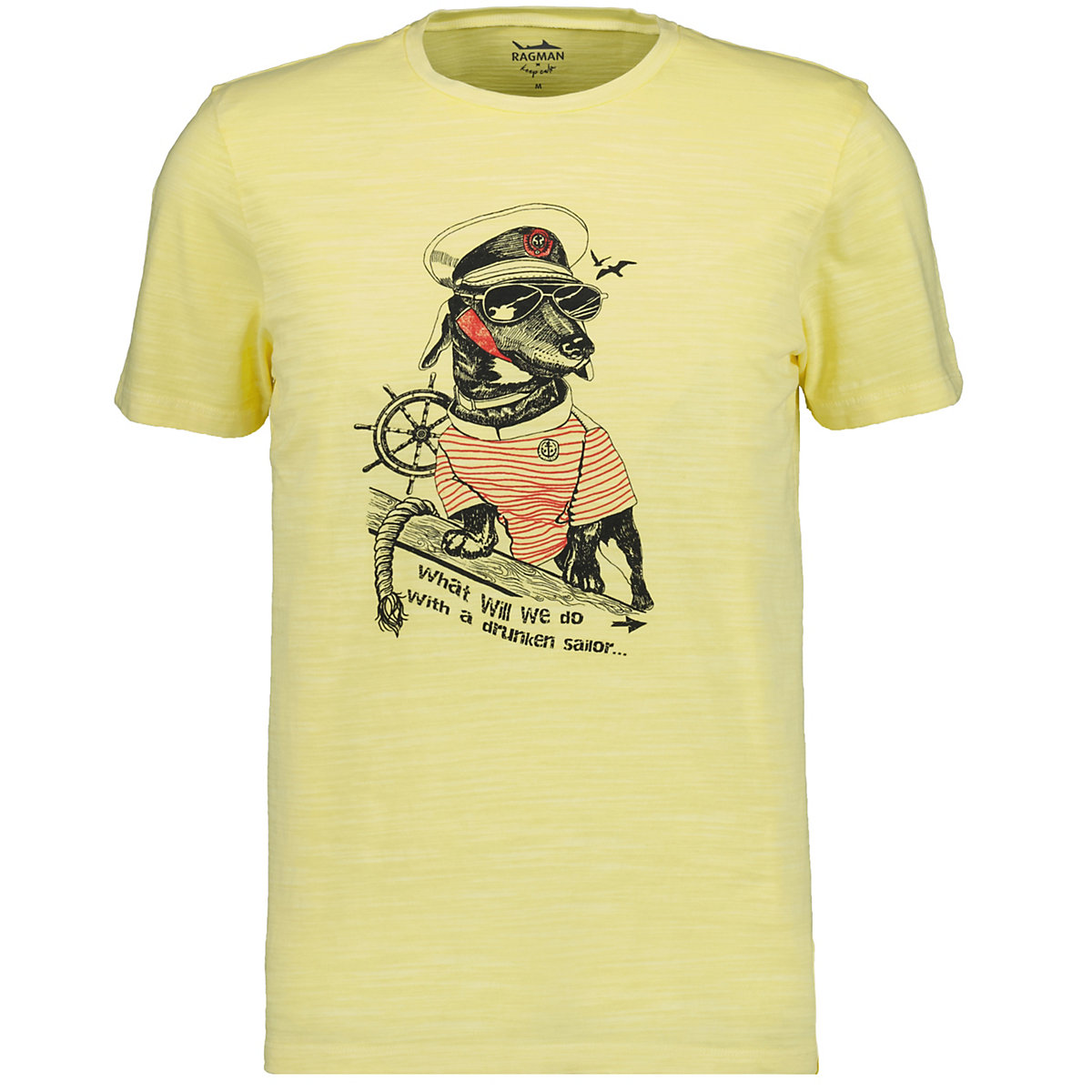 RAGMAN T-Shirt mit Frontprint T-Shirts lime