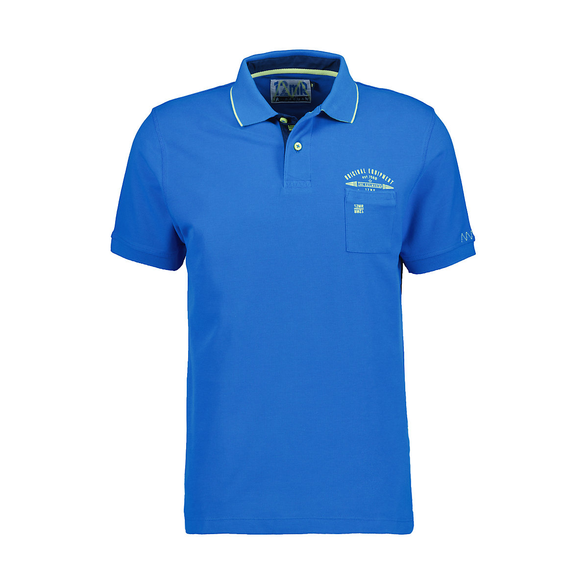 RAGMAN Piqué-Polo mit Brusttasche T-Shirts azurblau