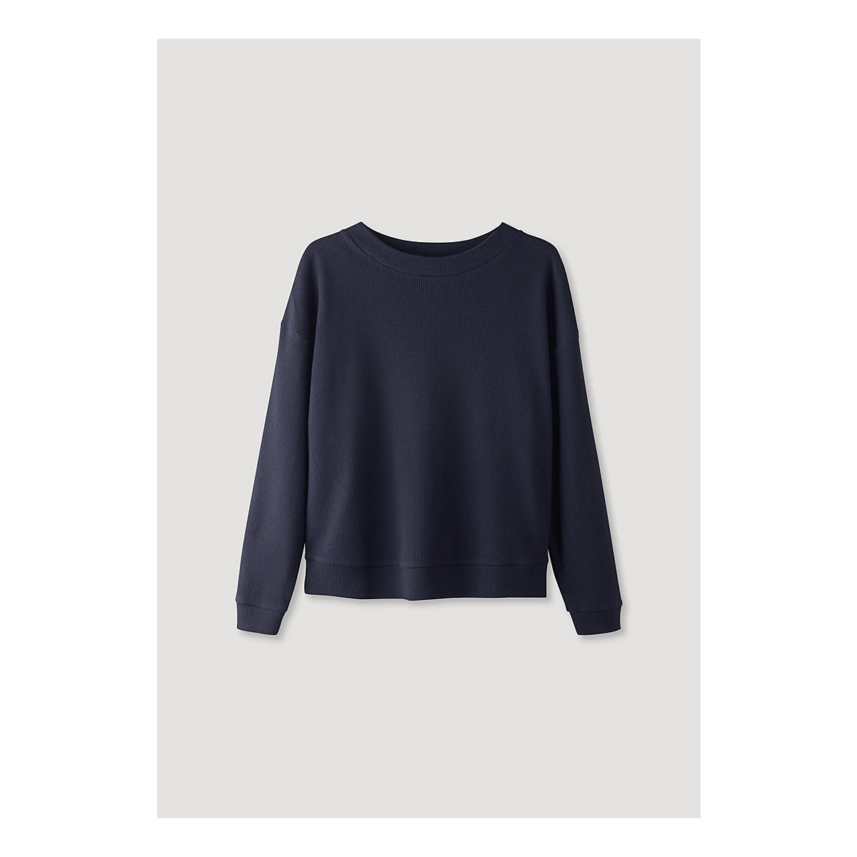 hessnatur Sweatshirt aus Bio-Baumwolle mit Leinen dunkelblau