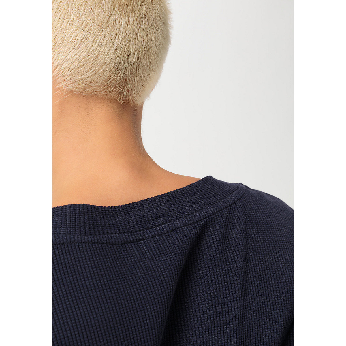 hessnatur Sweatshirt aus Bio-Baumwolle mit Leinen dunkelblau MV8793