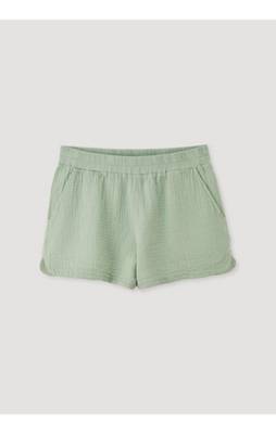 hessnatur Musselin Shorts aus reiner Bio-Baumwolle grün