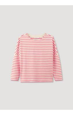 hessnatur Ringelshirt aus reiner Bio-Baumwolle pink