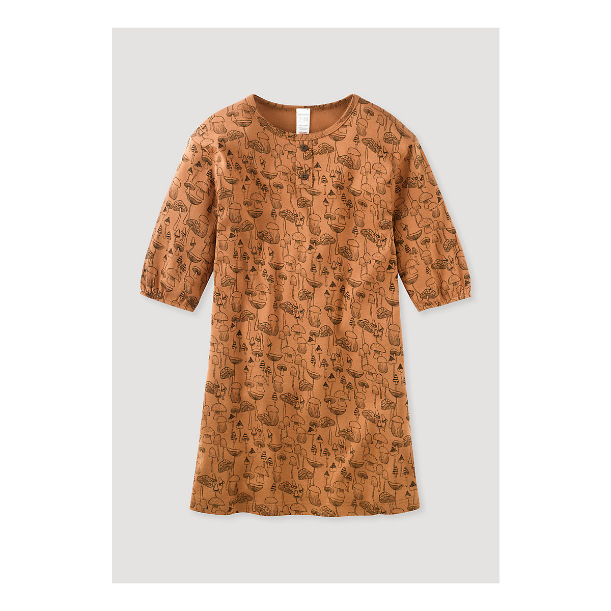 hessnatur Nachthemd aus reiner Bio-Baumwolle für Kinder braun