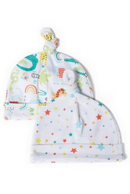 MINOTI 2er-Set: Beanies adventure 7 für Kinder weiß