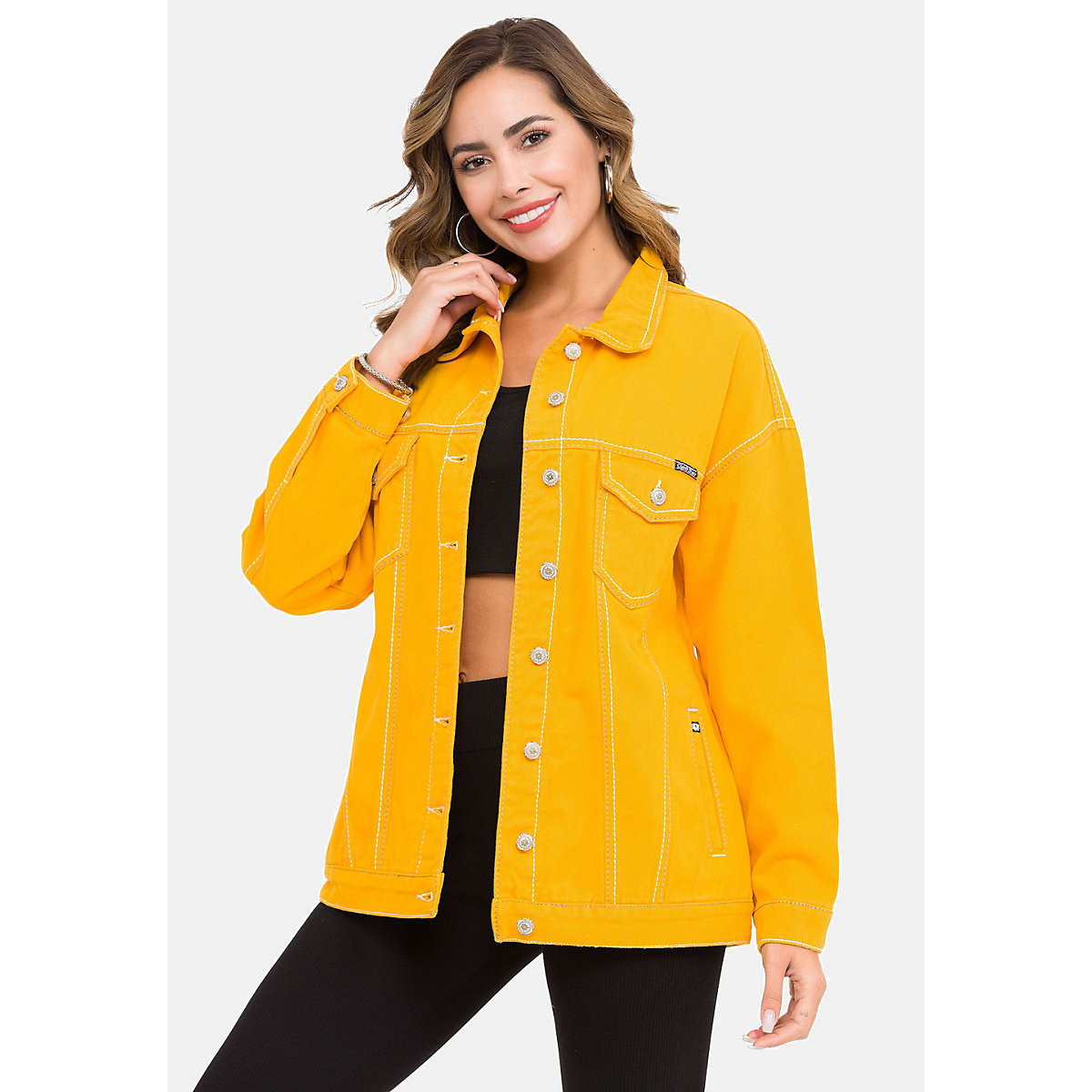 CIPO & BAXX® Jeansjacke für Mädchen gelb