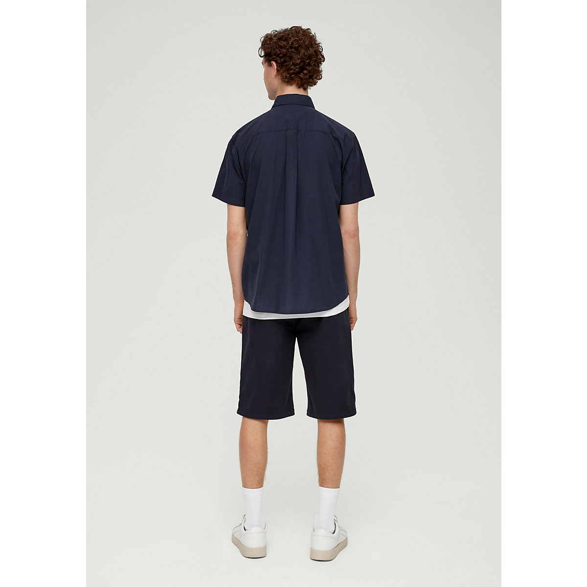 s.Oliver Regular: Kurzarmhemd aus Baumwolle Kurzarmhemden blau GV9098