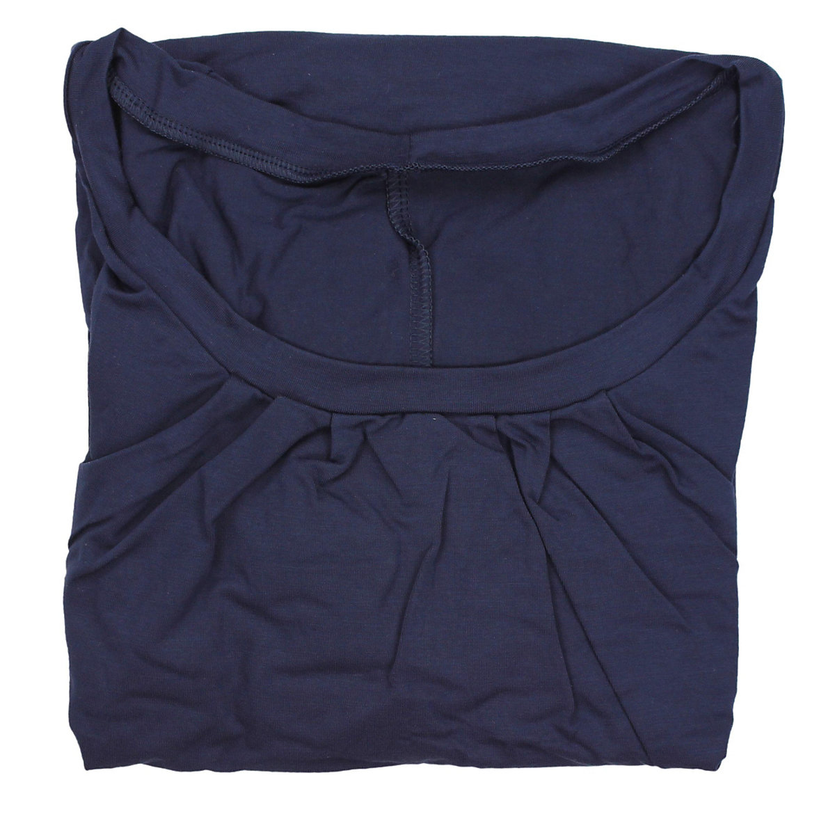 Alkato Damen Viskose Shirt 3/4 Arm Longshirt Top dunkelblau YN9203