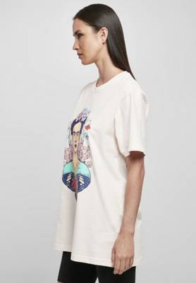 Merchcode T-Shirt Ladies Frida Kahlo Butterfly Tee pink marshmallow pink