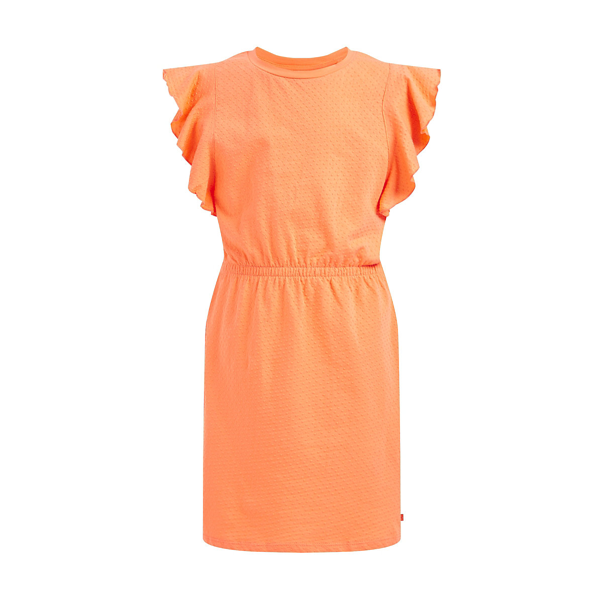 WE Fashion Mädchenkleid mit Strukturmuster Kleider für Mädchen orange