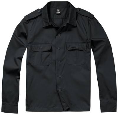 Brandit Hemd US Shirt 1/1 Arm in Olive schwarz