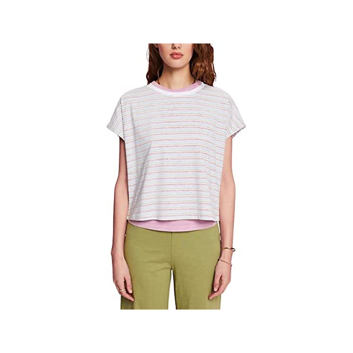 ESPRIT Rundhals T-Shirt mehrfarbig
