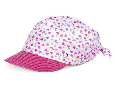 HAT YOU Kinder Sonnenhut Schirmmütze Baseballcap mit Gummizug für Kinder pink
