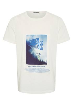 CHIEMSEE T-Shirt aus Baumwolle mit Surf-Fotoprint T-Shirts weiß