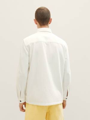 TOM TAILOR Blusen &amp; Shirts Jeans Overshirt Langarmhemden weiß XR8805