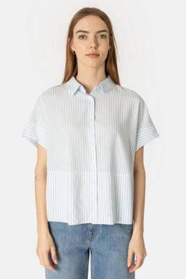 someday Bluse Zarko Stripe hellblau