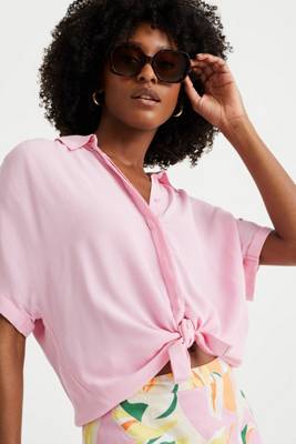 WE Fashion Damenbluse aus Viskose Blusentops rosa