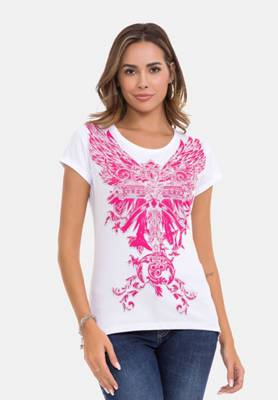 CIPO & BAXX® T-Shirt für Mädchen pink/weiß