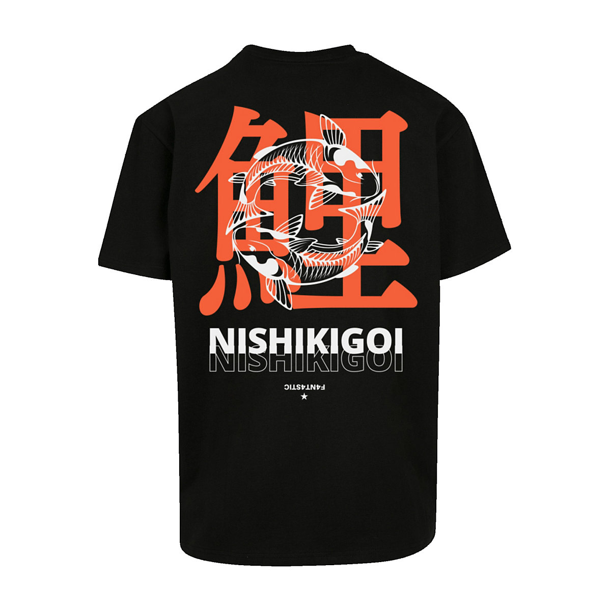 F4NT4STIC Nishikigoi Koi Japan Grafik T-Shirts schwarz