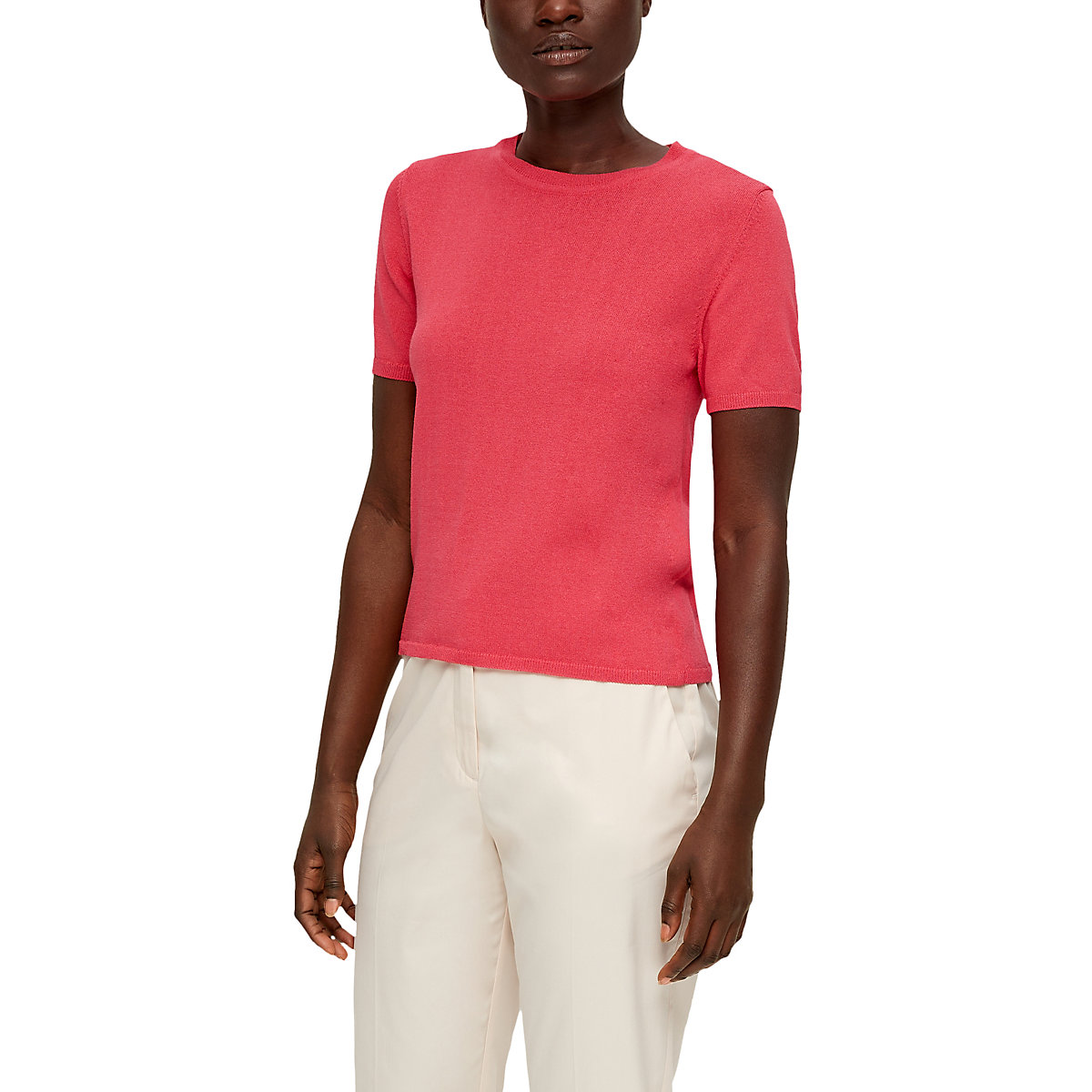 s.Oliver BLACK LABEL Pullover mit halblangen Ärmeln Pullover pink