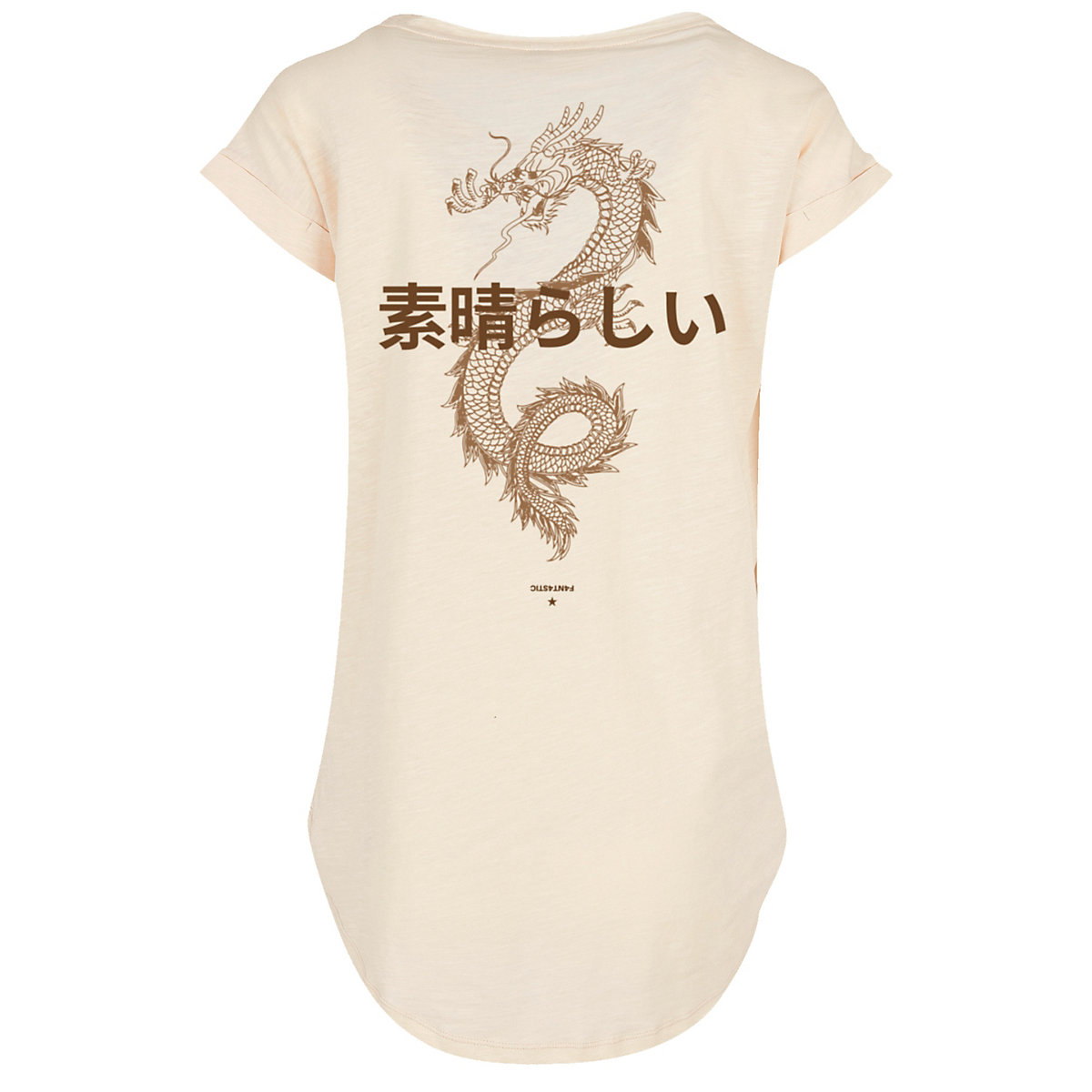 F4NT4STIC PLUS SIZE Dragon Drache Japan T-Shirts sand