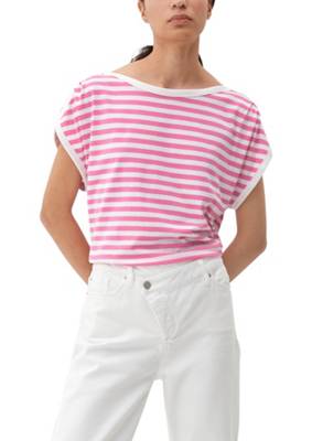 s.Oliver T-Shirt mit U-Boot-Ausschnitt T-Shirts pink