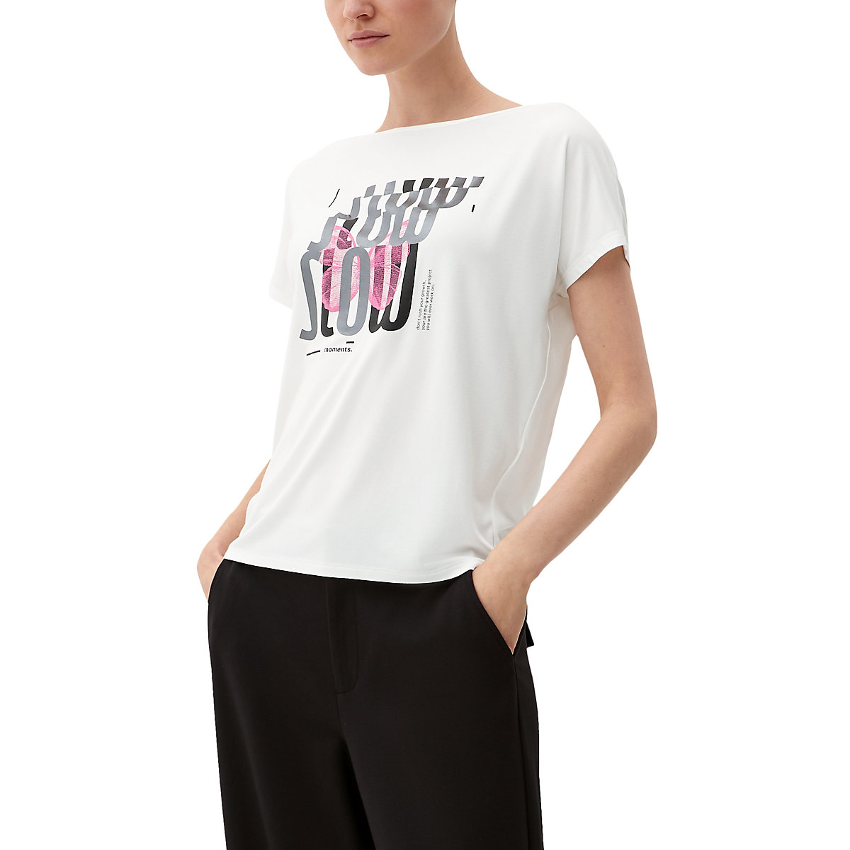s.Oliver T-Shirt mit Frontprint T-Shirts creme