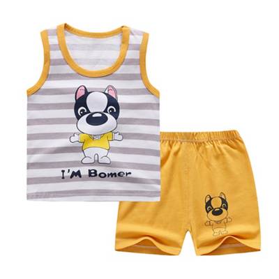 frler frler Tanktop + Shorts T-Shirts für Jungen grau/gelb