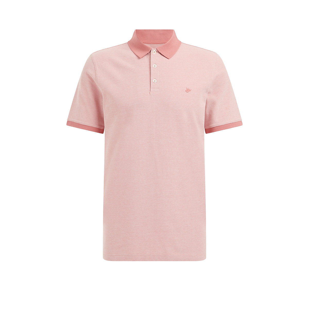 WE Fashion Herren Tall-Fit Poloshirt mit Struktur. Poloshirts rosa