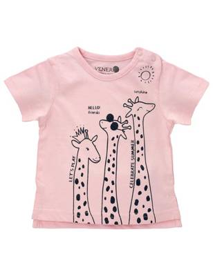 VENERE Shirt Kurzarm Frühling Sommer T-Shirts für Mädchen pink