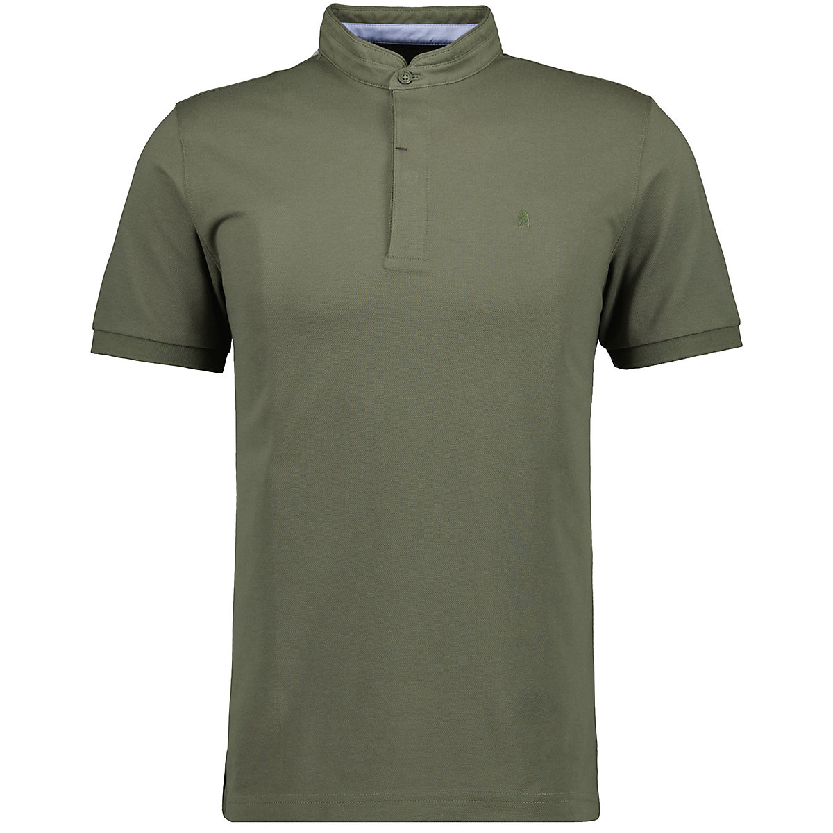 RAGMAN Stehkragen-Shirt mit Knopfleiste Poloshirts oliv