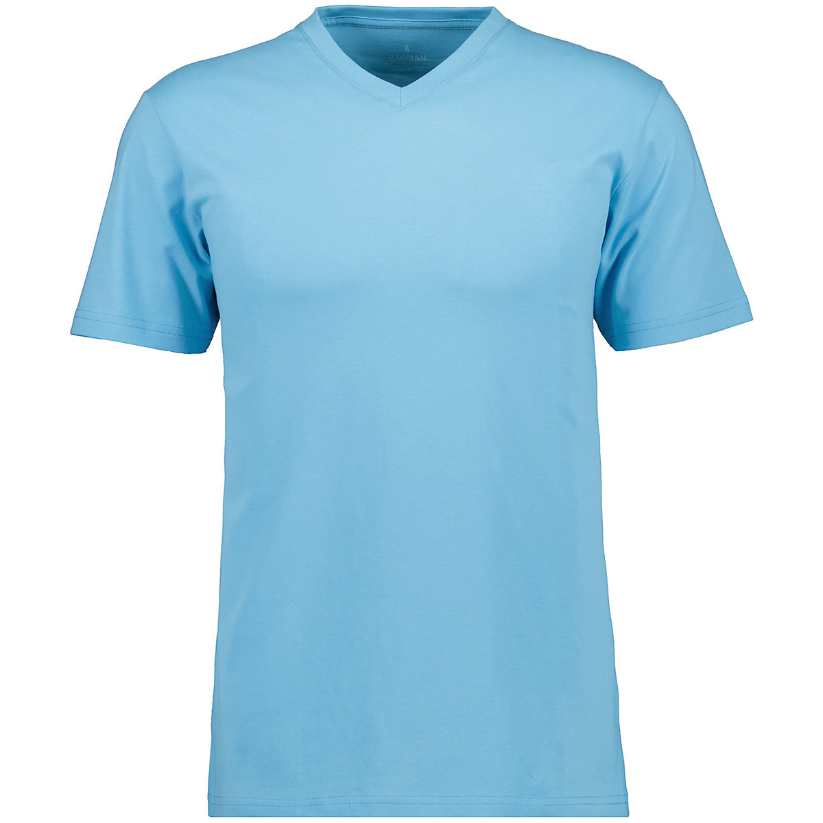 RAGMAN T-Shirt V-Ausschnitt Single-Pack T-Shirts blau