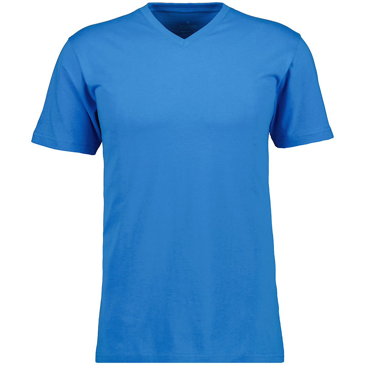 RAGMAN T-Shirt V-Ausschnitt Single-Pack T-Shirts azurblau