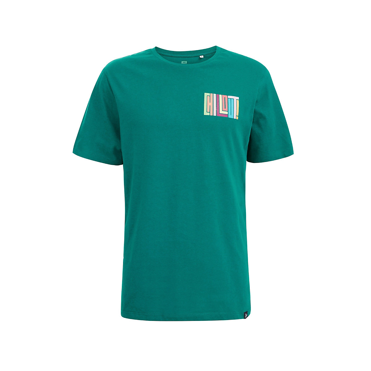 WE Fashion Herren-T-Shirt mit Aufdruck Tall-Fit T-Shirts grün