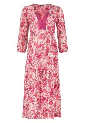 zero zero Midikleid mit Paisleyprint pink