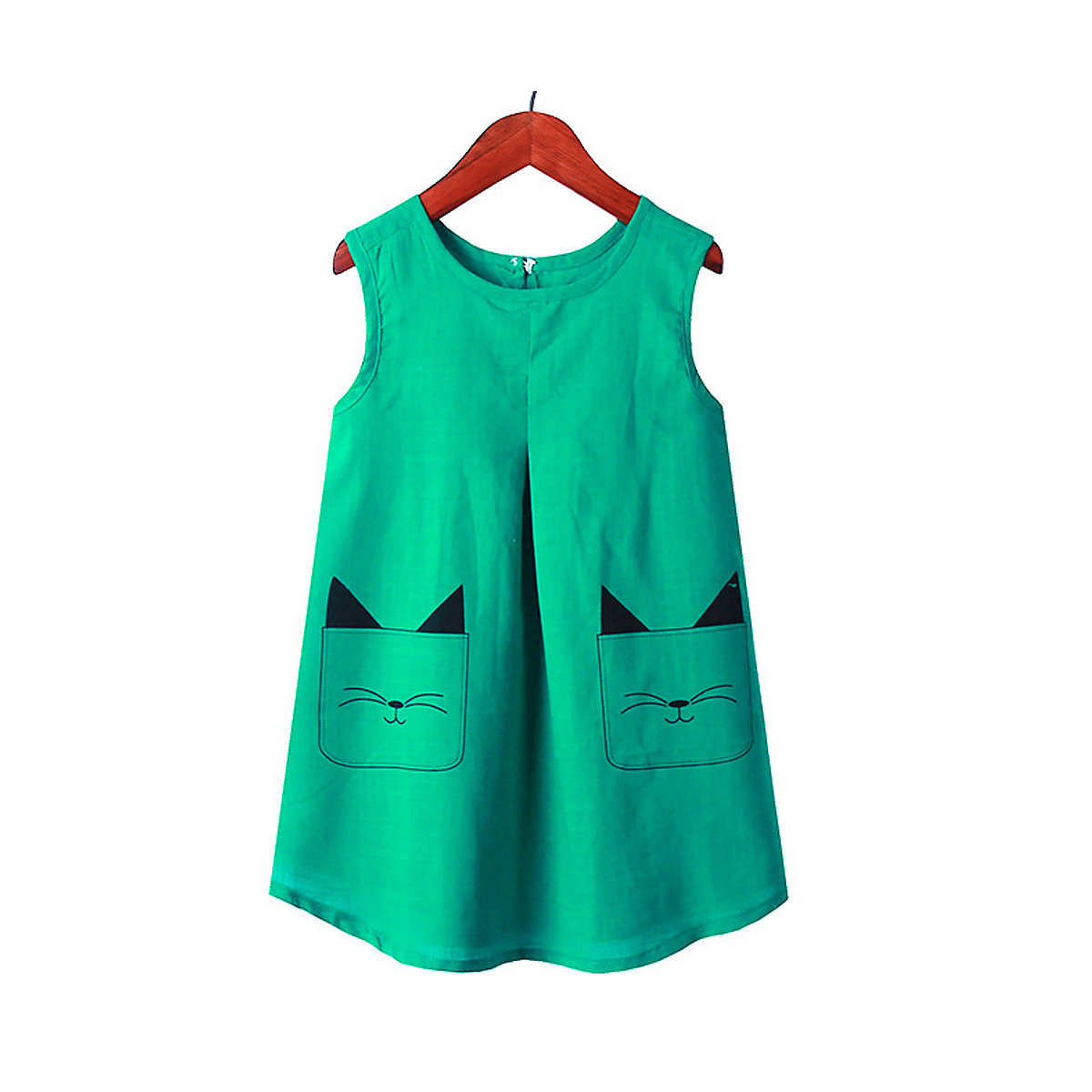 frler frler Blusenkleid Katze Kleider für Mädchen grün