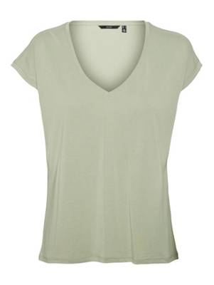 VERO MODA, Basic Stretch T-Shirt V-Neck | mint VMFILLI, mirapodo
