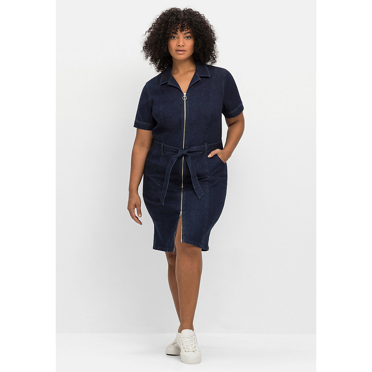 sheego Jeanskleid Jeanskleider dark blue denim sheego Jeanskleid Jeanskleider dark blue denim