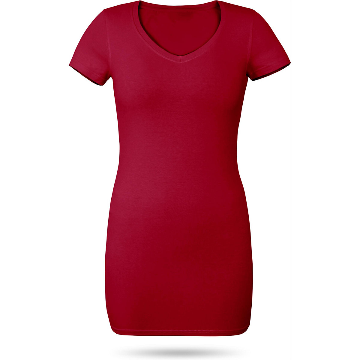 normani® Figurbetontes T-Shirt mit V-Ausschnitt Siena T-Shirts rot