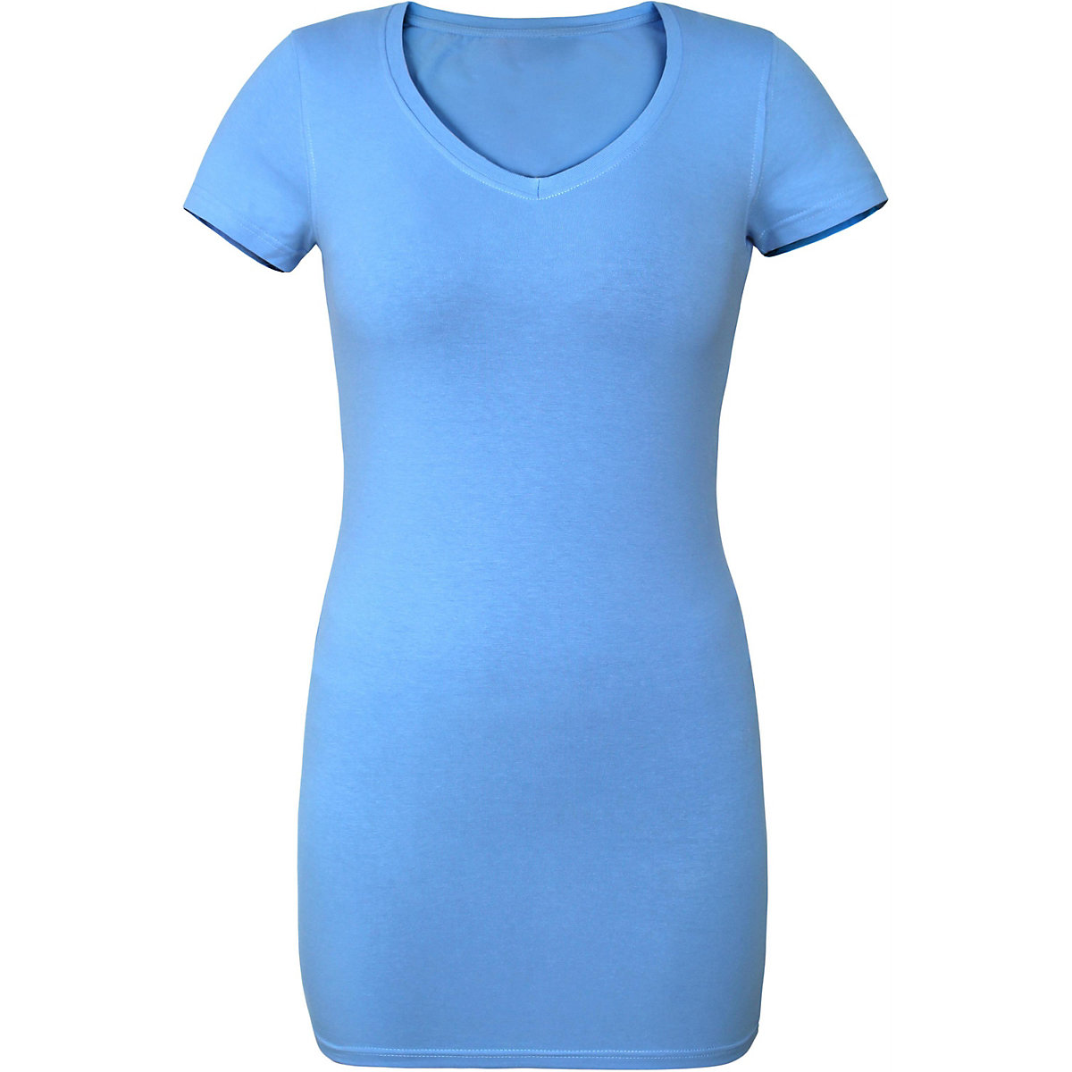 normani® Figurbetontes T-Shirt mit V-Ausschnitt Siena T-Shirts blau