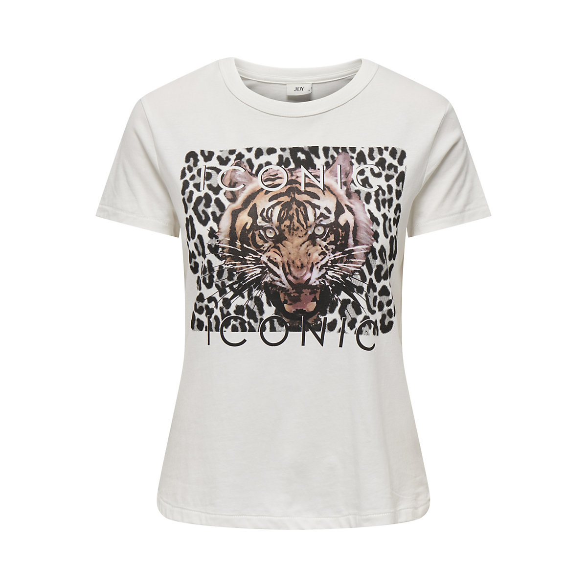Jacqueline de Yong T-Shirt mit Tiger Print JDYMICHIGAN weiß