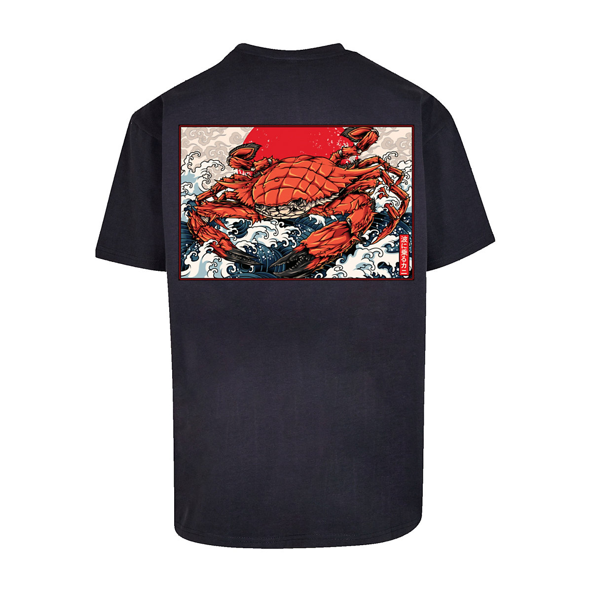 F4NT4STIC Crab Kanji Japan T-Shirts dunkelblau