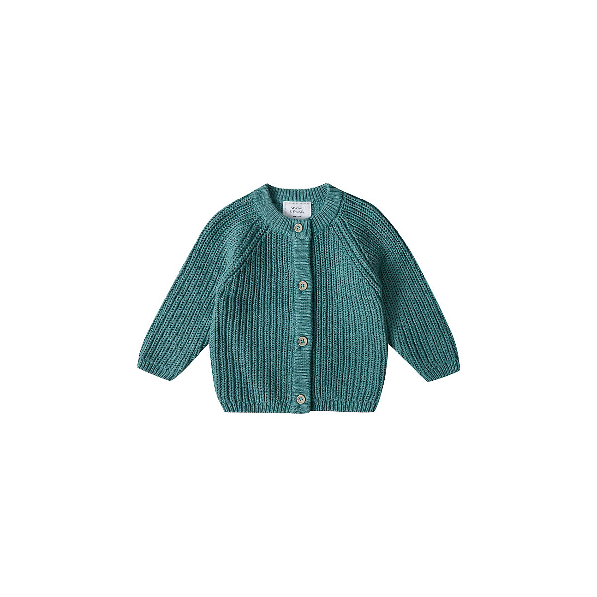 Gerippter Strick-Cardigan für Kinder grün Gerippter Strick-Cardigan für Kinder grün