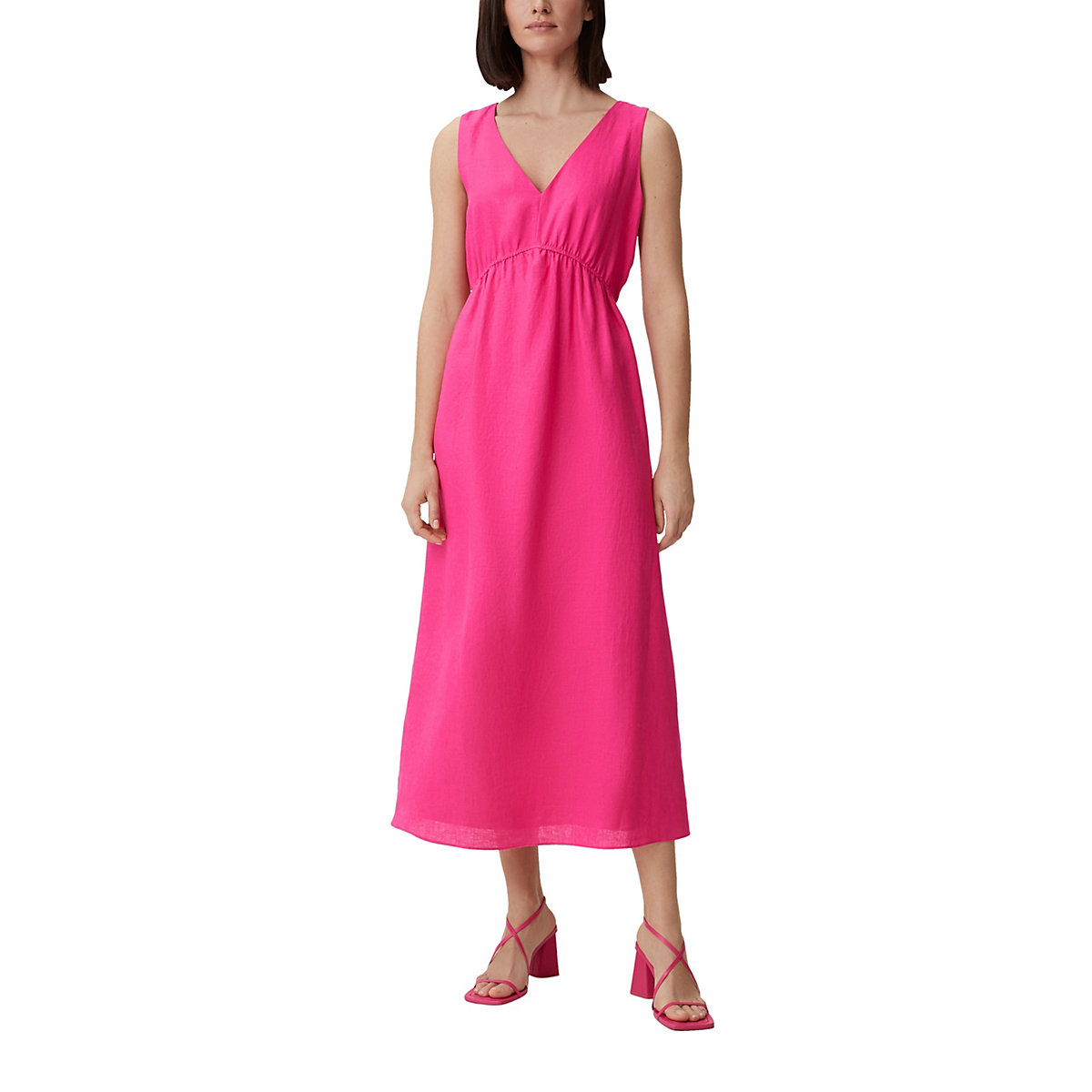 comma Kleid aus Leinen Jerseykleider pink