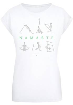 mirapodo | T-Shirts, Halloween F4NT4STIC, Skelett weiß Yoga Namaste
