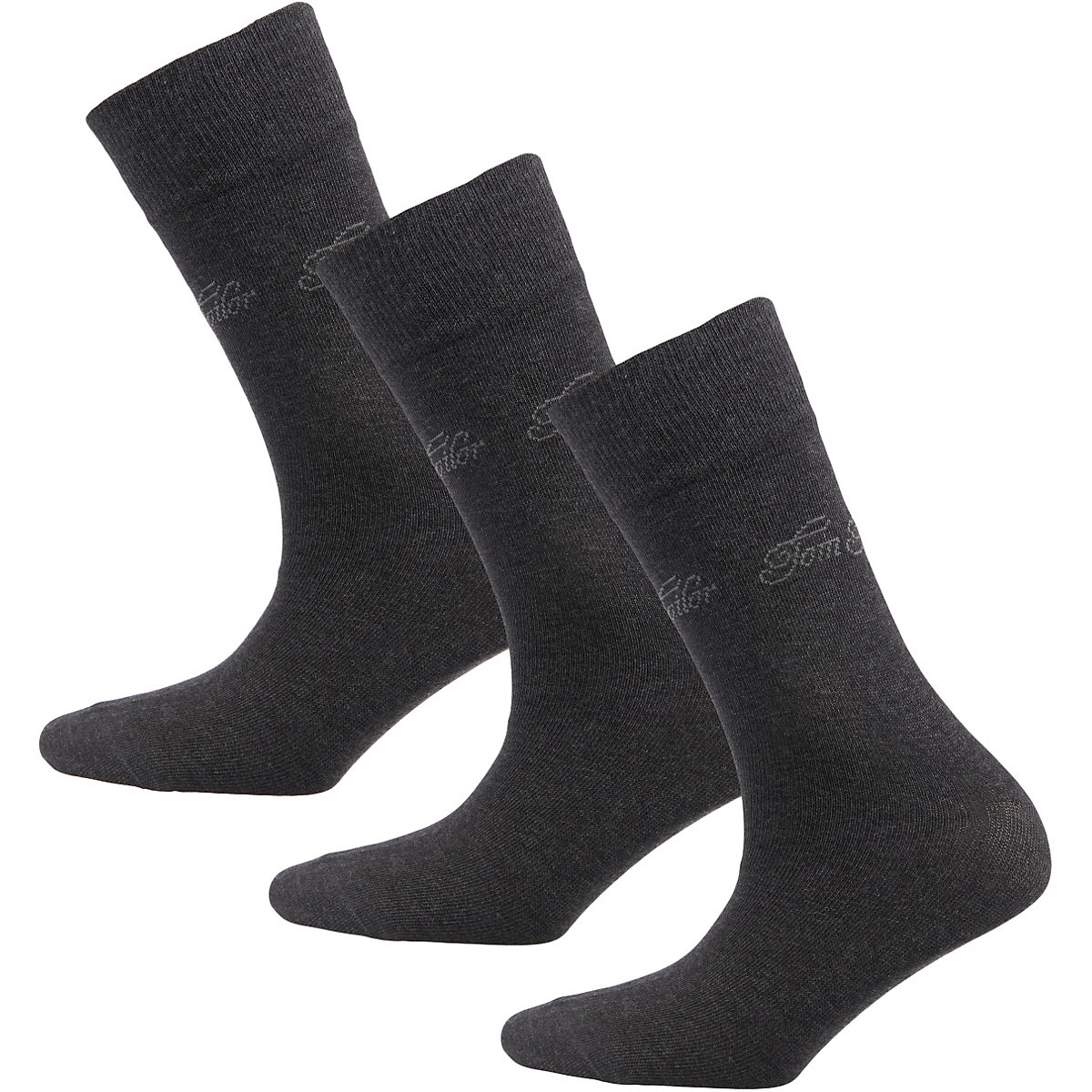 TOM TAILOR 3 Paar Socken dunkelgrau