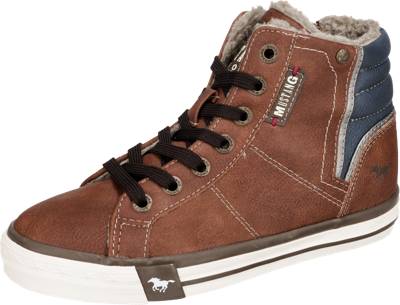 MUSTANG, Sneakers High für Jungen, gefüttert, braun MUSTANG, Sneakers High für Jungen, gefüttert, braun