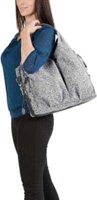 Wickeltasche Greenlabel, Neckline Bag, Allover Fleur Black mélange 2