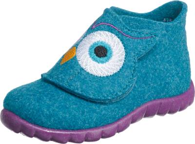 Superfit SPOTTY Hausschuhe Für Mädchen - Türkis Mit Bunten Spritzern