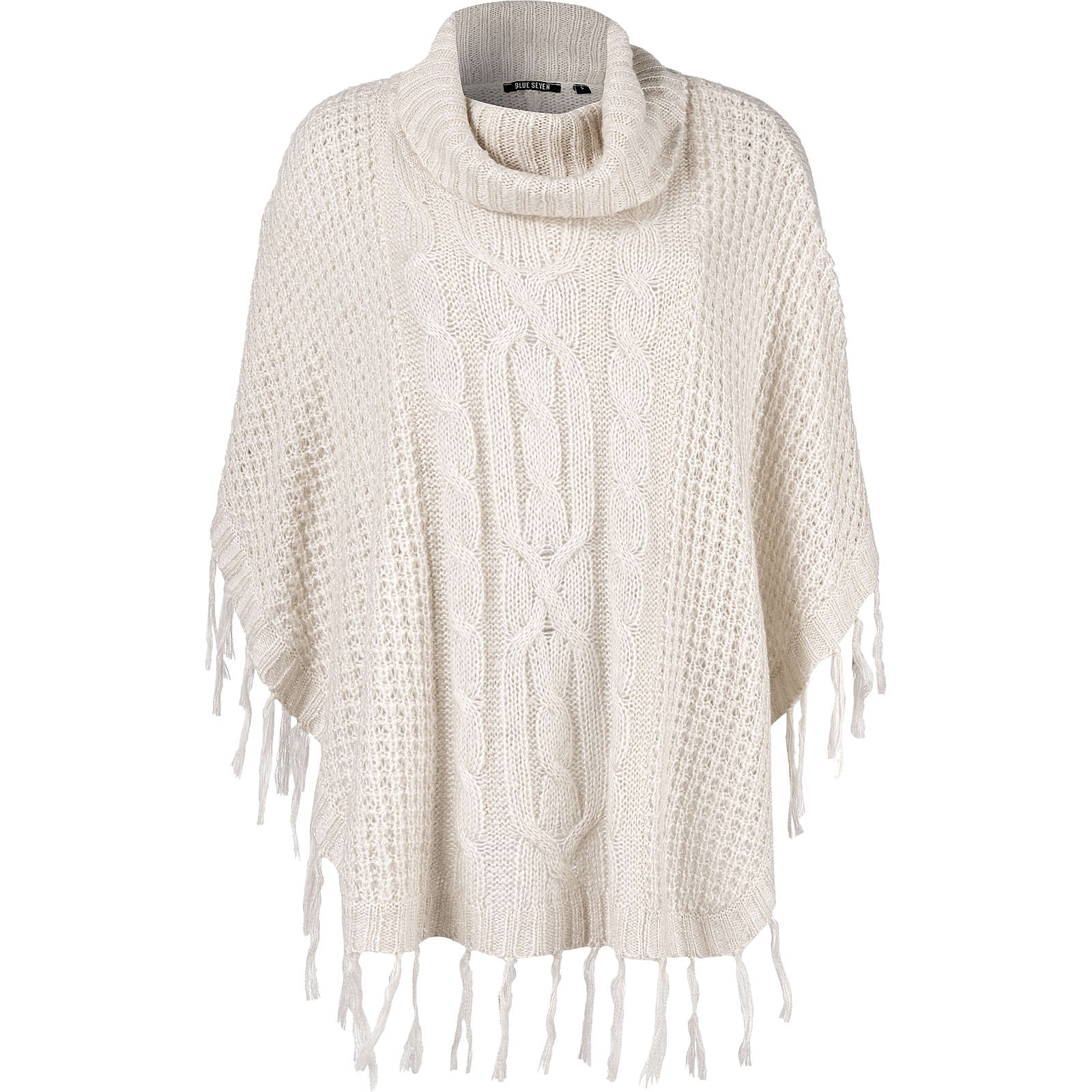blue Poncho creme Damen Gr. 44 blue Poncho creme Damen Gr. 44