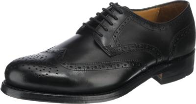 rahmengenähte Herren Business Schuhe/Schnürhalbschuhe mit Ledersohle Derby Gordon & Bros Levet 4365 